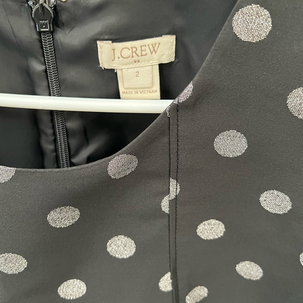 J Crew - Black with Silver Pokadots Size 2 - Picture 2 of 2